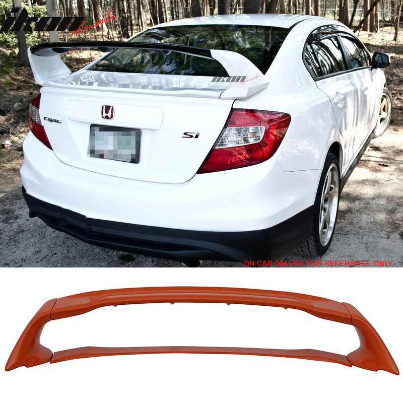2012-2015 Honda Civic Sedan Mugen Style Painted Trunk Spoiler Wing