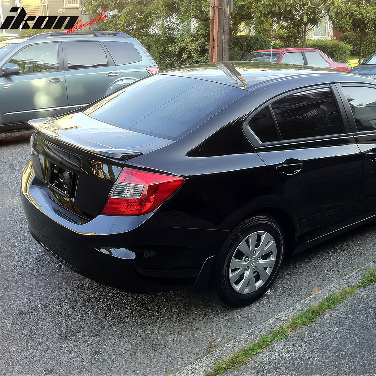 2012-2015 Honda Civic Modulo Style Unpainted Gray Trunk Spoiler ABS