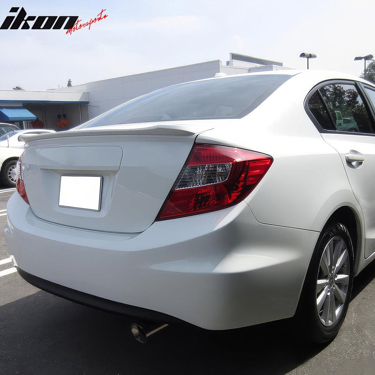 2012-2015 Honda Civic Modulo Style Unpainted Gray Trunk Spoiler ABS