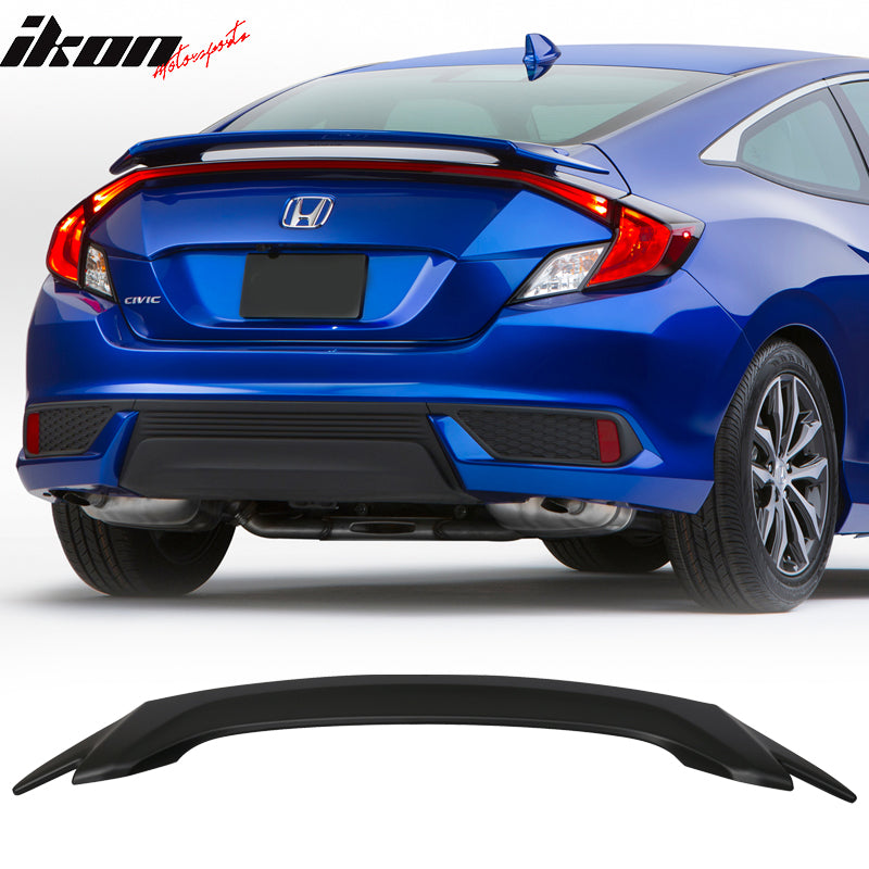 2016-2020 Honda Civic X 10th GEN 2Dr Coupe Rear Trunk Spoiler Wing ABS