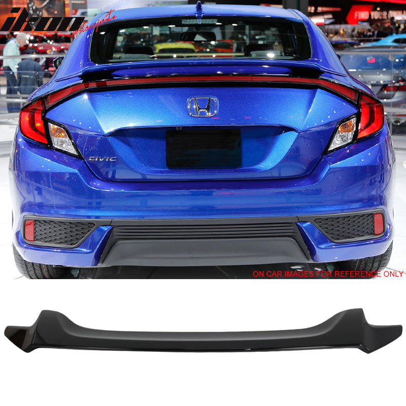 2016-2020 Honda Civic X 10th GEN 2Dr Coupe Rear Trunk Spoiler Wing ABS