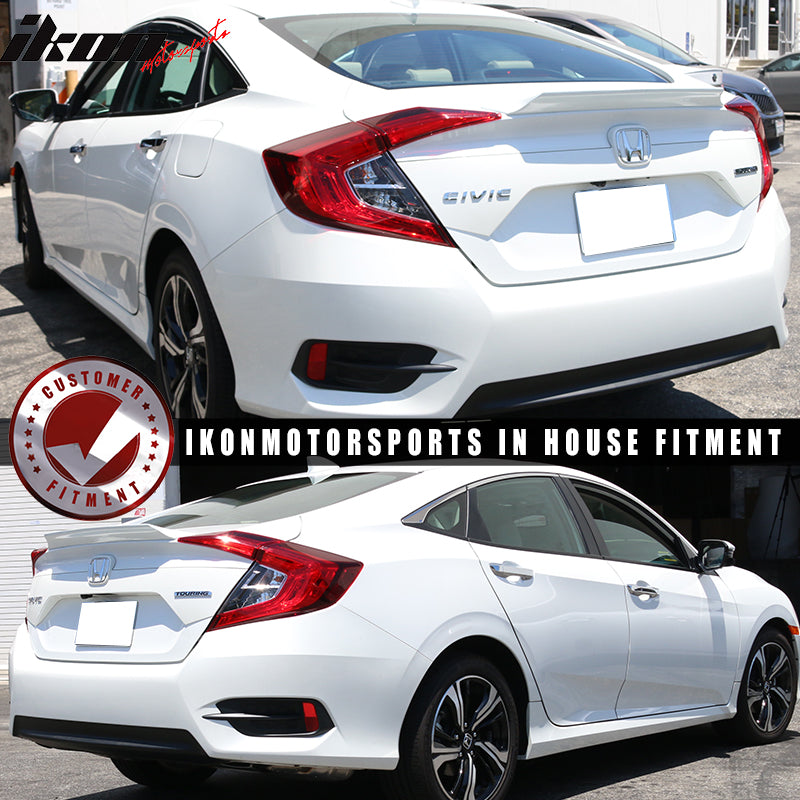 2016-2021 Honda Civic Sedan IKON Style Trunk Spoiler ABS
