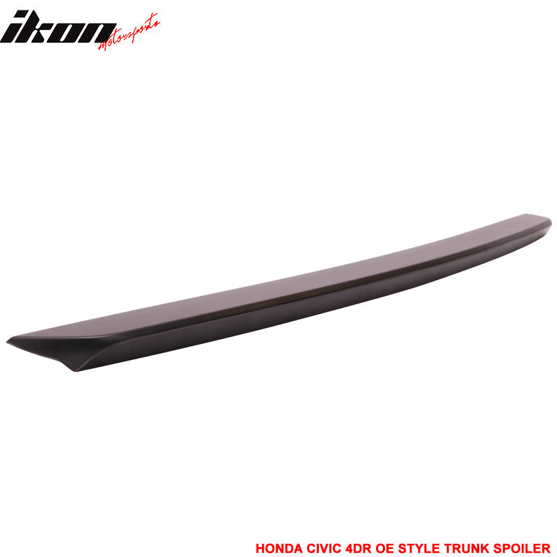 Fits 16-21 Civic 10th Gen Sedan OE Trunk Spoiler IKON Roof Spoiler ABS
