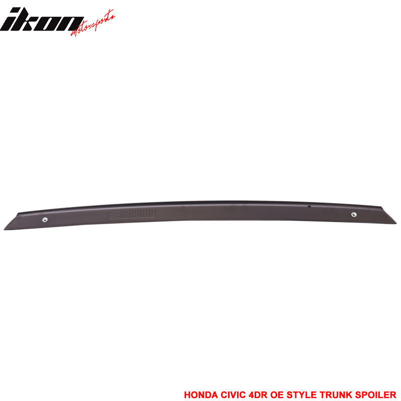 Fits 16-21 Civic 10th Gen Sedan OE Trunk Spoiler IKON Roof Spoiler ABS