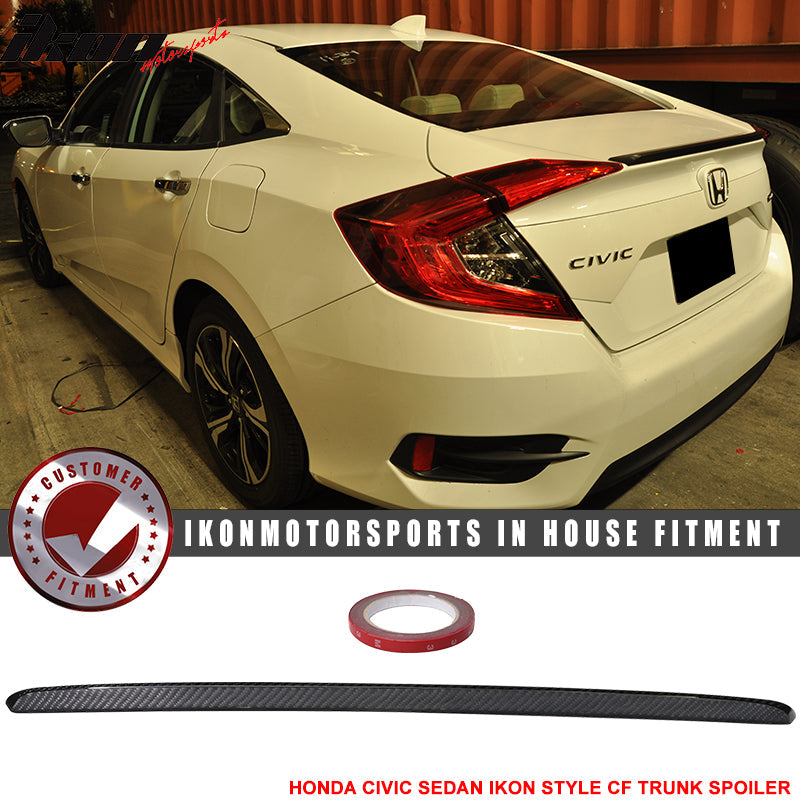 2016-2021 Honda Civic 4Dr Sedan Rear Trunk Spoiler Ducktail Wing Lip