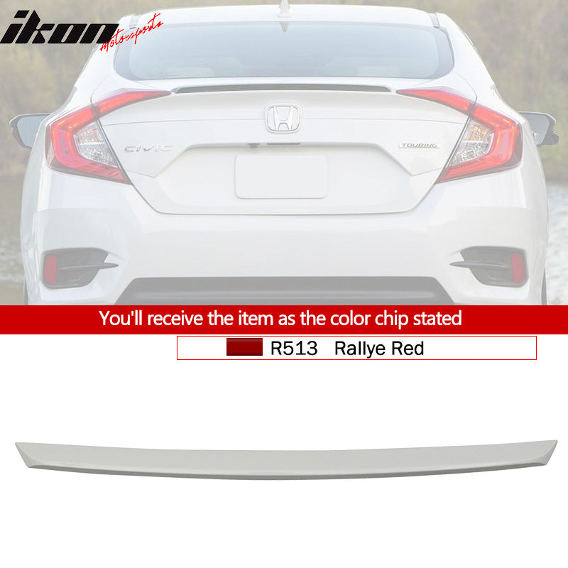 2016-2021 Honda Civic 4Dr Sedan Rear Trunk Spoiler Ducktail Wing Lip