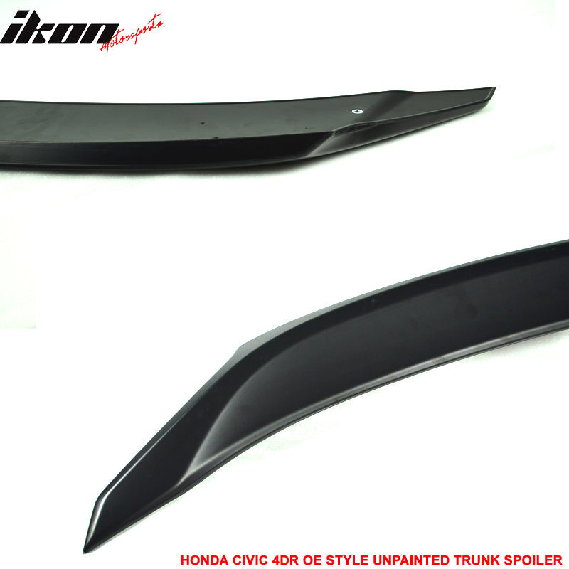 2016-2021 Honda Civic X 10th Sedan Flush Mount Rear Trunk Spoiler
