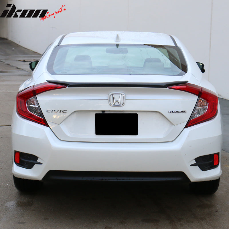 2016-2021 Honda Civic X 10th Sedan Flush Mount Rear Trunk Spoiler