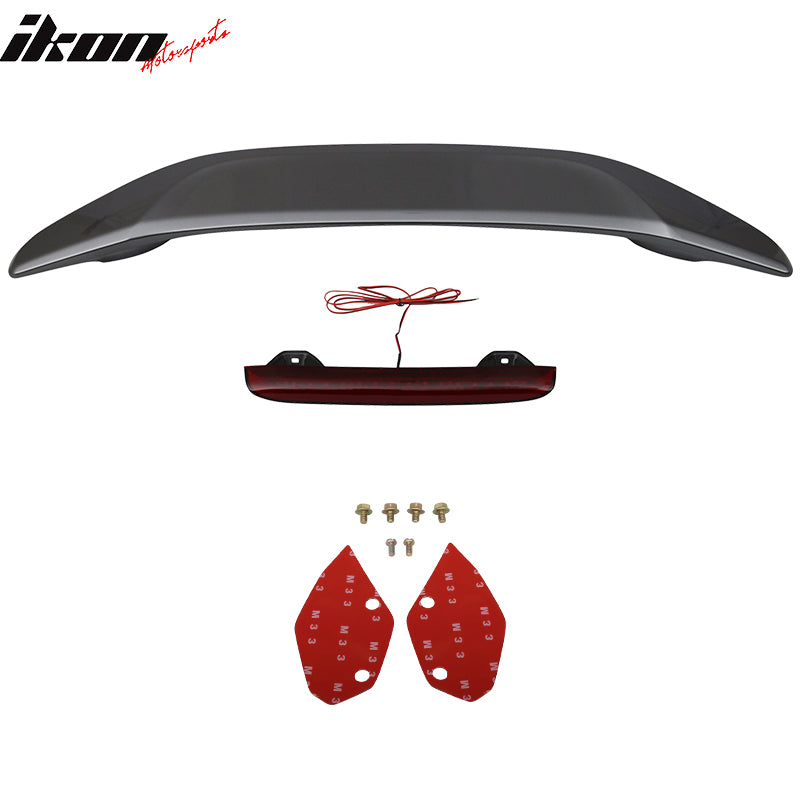 2016-2021 Honda Civic X Sedan Trunk Spoiler with LED Brake Light ABS