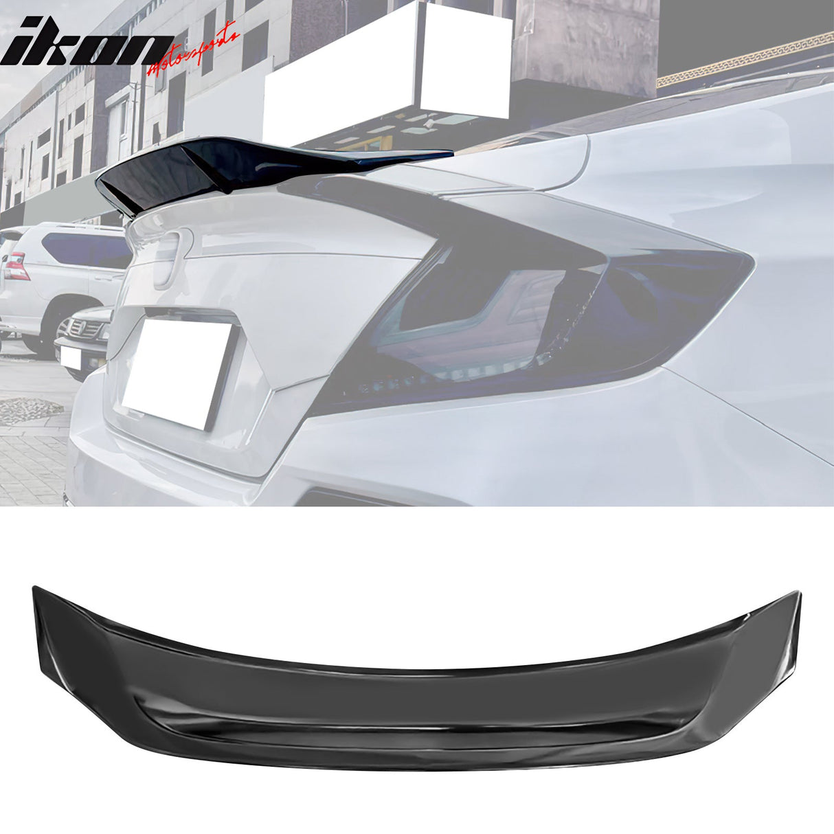 2016-2021 Honda Civic Sedan R Style Trunk Spoiler ABS