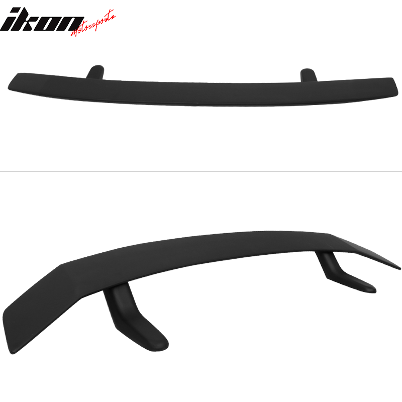 Universal Fitment Ikon Style Matte Black Rear Trunk Spoiler Wing ABS
