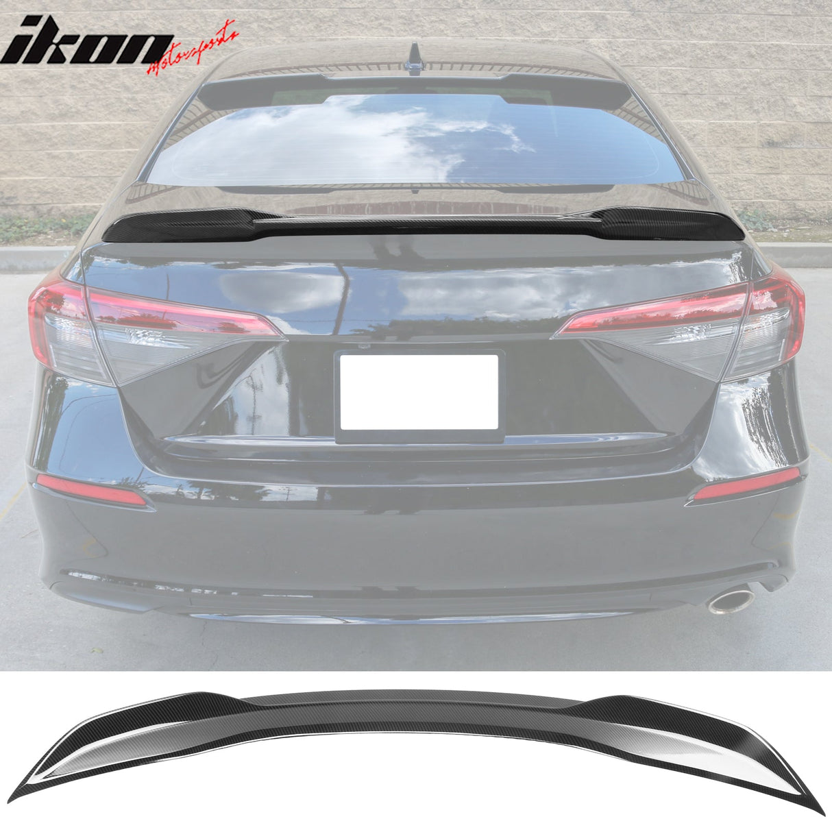 Trunk Spoiler for 2022-2023 Honda Civic 11th Gen Sedan SI RS Style ABS