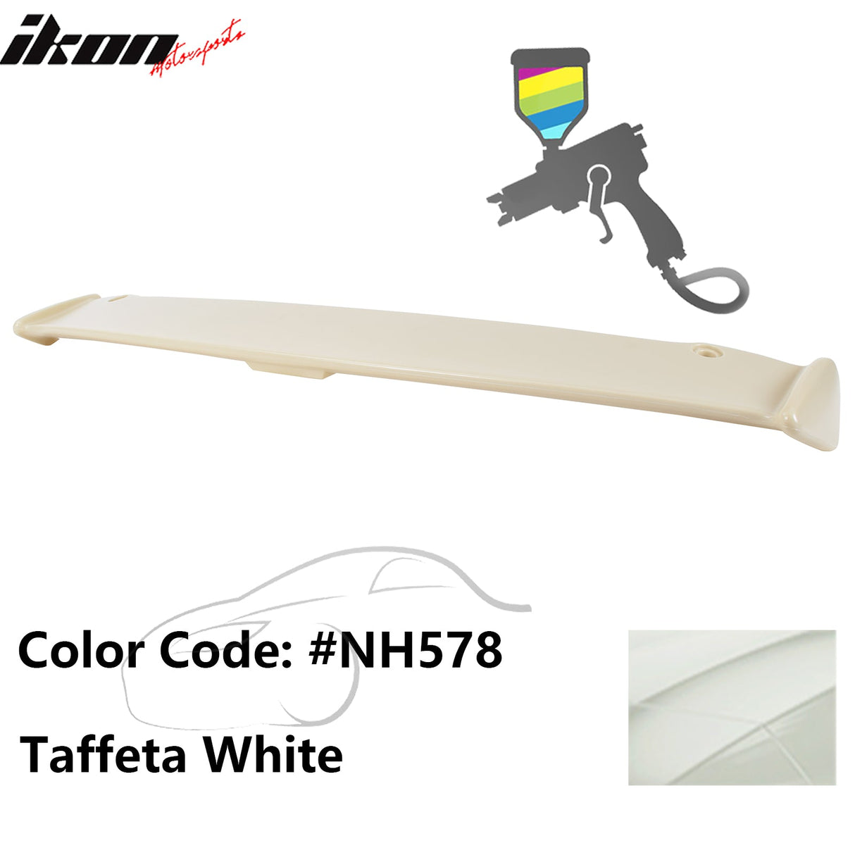 2012-2016 Honda CR-V Mugen Style Painted #NH578 White Roof Spoiler ABS