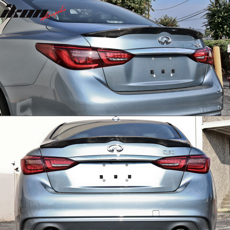 2014-2024 Infiniti Q50 Sedan Japanese Style Trunk Spoiler Carbon Fiber