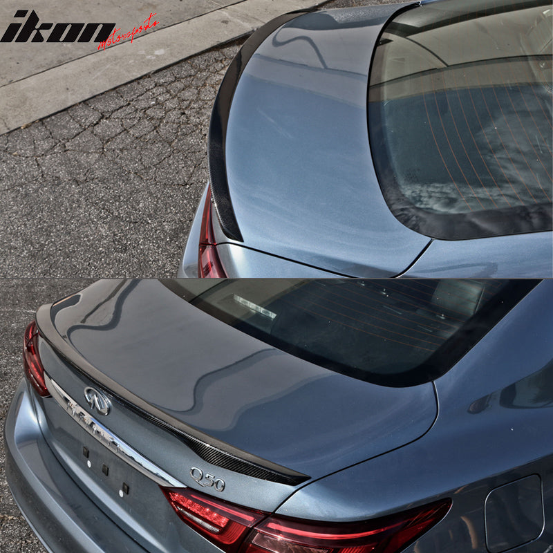 2014-2024 Infiniti Q50 Sedan Japanese Style Trunk Spoiler Carbon Fiber