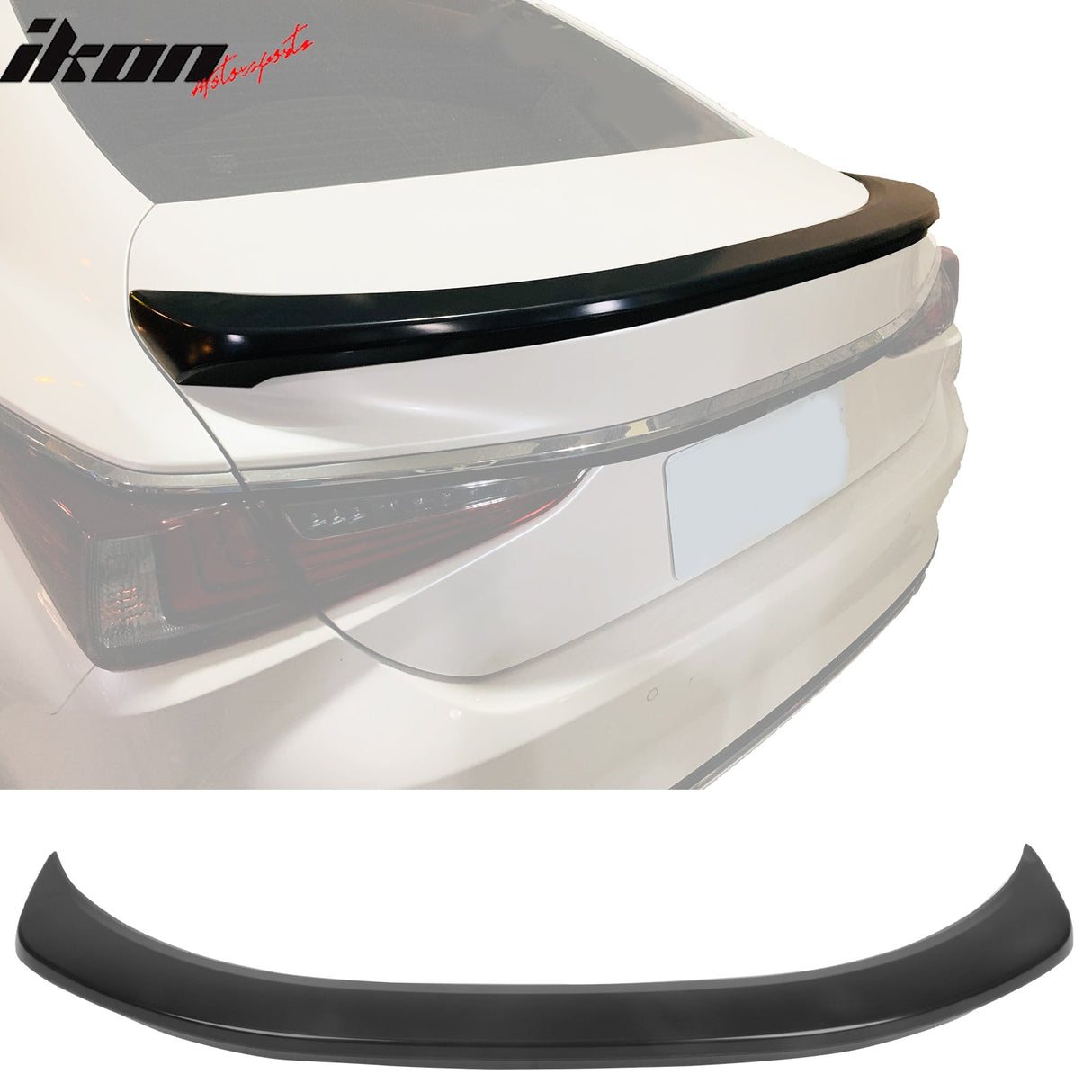2019-2025 Lexus ES250 ES350 ES300h Unpainted Black Trunk Spoiler ABS
