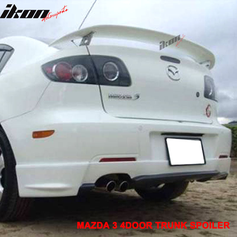 2003-2009 Mazda 3 Sedan Black Window Visor Roof Spoiler Lip Wing ABS