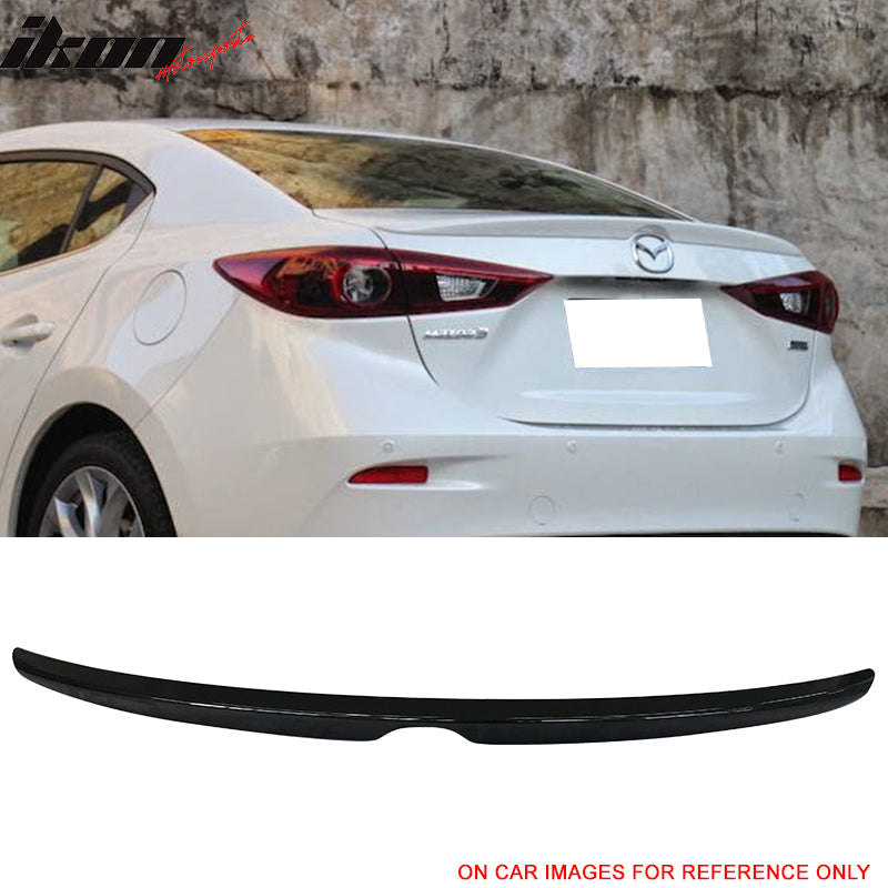 Matte Fits 14-18 Mazda 3 Mazda3 Sedan Flush Factory Trunk Spoiler