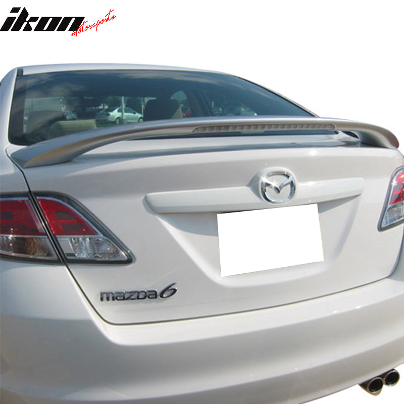 2009-2013 Mazda 6 Sedan OE Style Trunk Spoiler & LED Light ABS