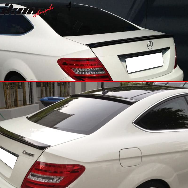 Fits 12-15 Mercedes-Benz W204 C-Class Coupe Trunk + Roof Spoiler New