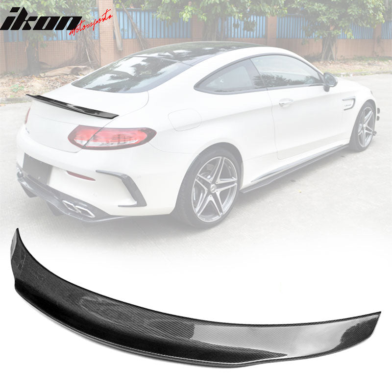 2017-2022 Benz W205 C Class Coupe PSM Style Trunk Spoiler Carbon Fiber
