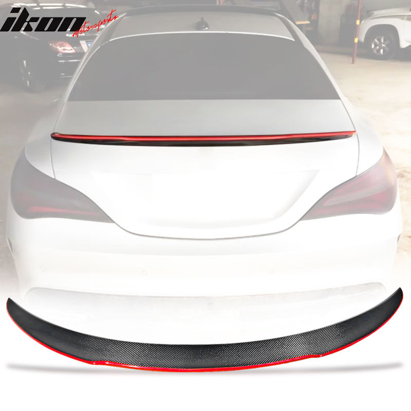 2013-2018 Benz CLA C117 FD Style Red Line Trunk Spoiler Carbon Fiber