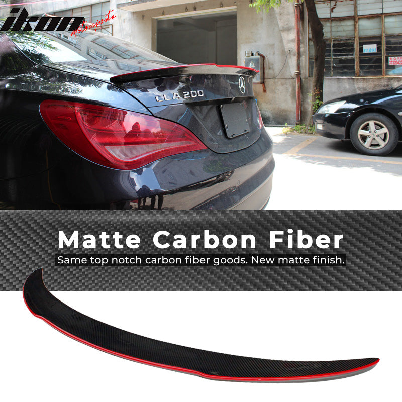2013-2018 Benz CLA C117 FD Style Red Line Trunk Spoiler Carbon Fiber