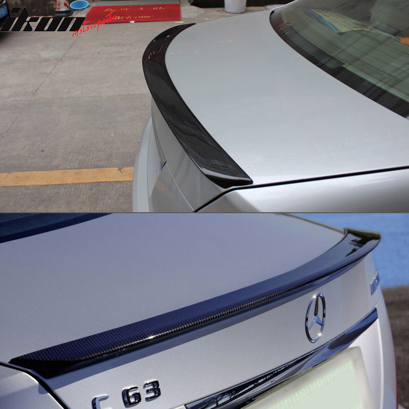 2008-2014 Mercedes-Benz C-Class W204 4 Door Trunk Spoiler Carbon Fiber