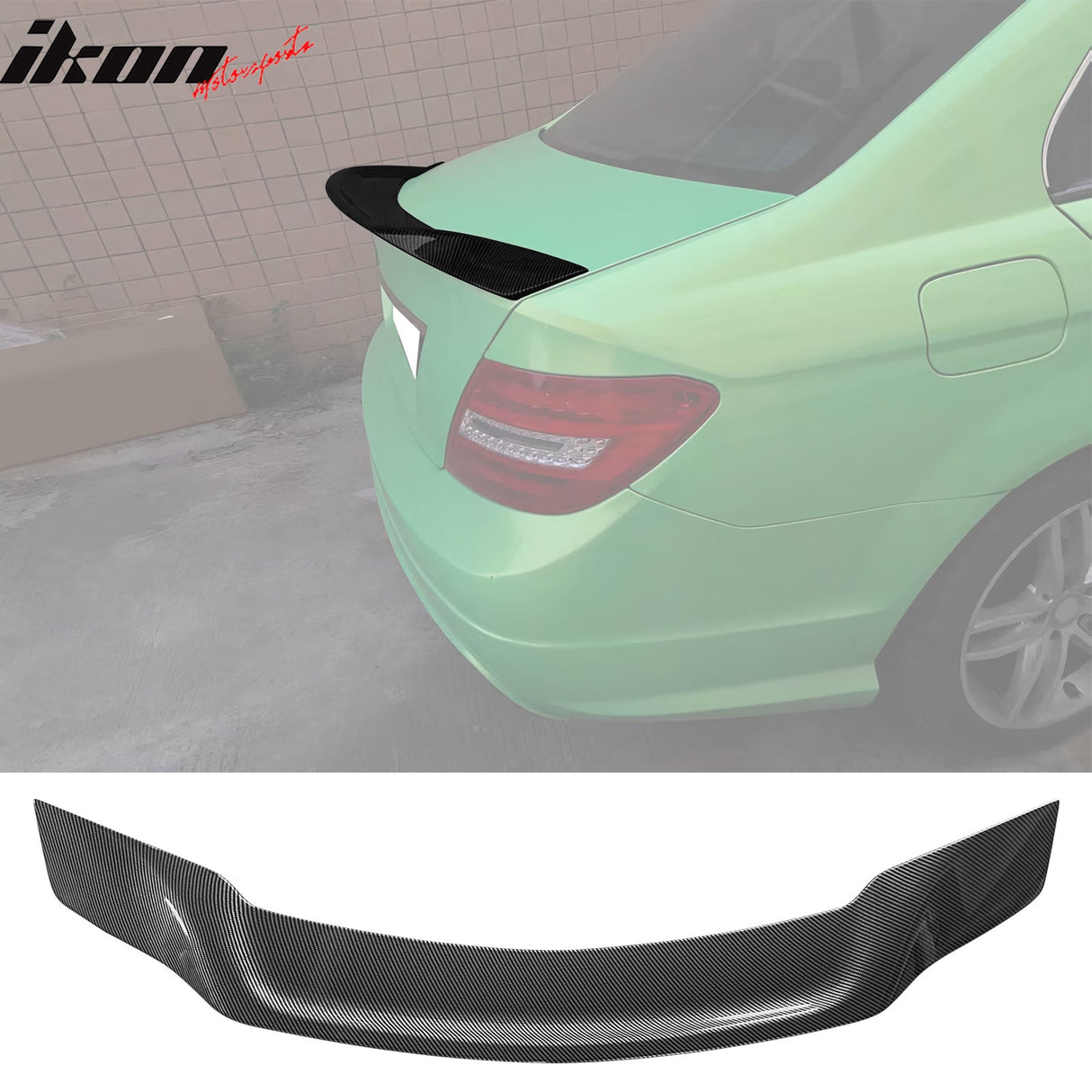 2008-2014 Benz W204 C-Class 4Dr R Style Trunk Spoiler A