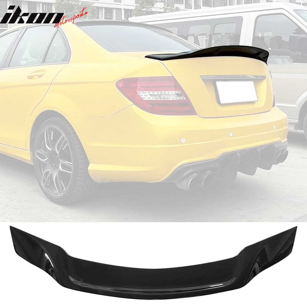2008-2014 Benz W204 C-Class 4Dr R Style Trunk Spoiler A