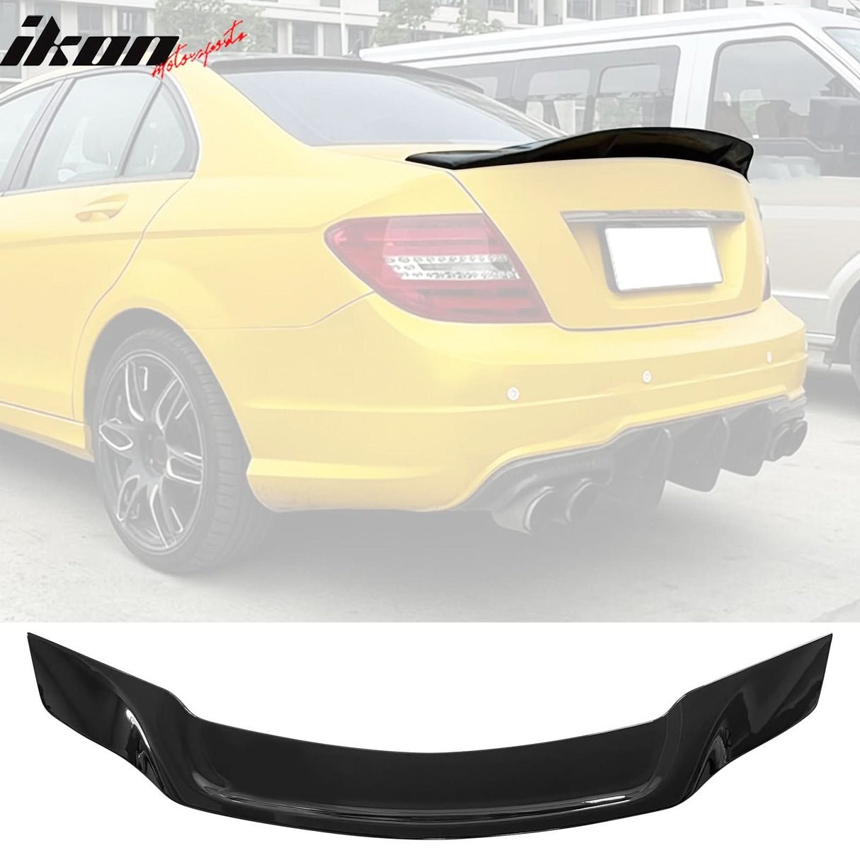 2008-2014 Benz W204 C-Class 4Dr R Style Trunk Spoiler A