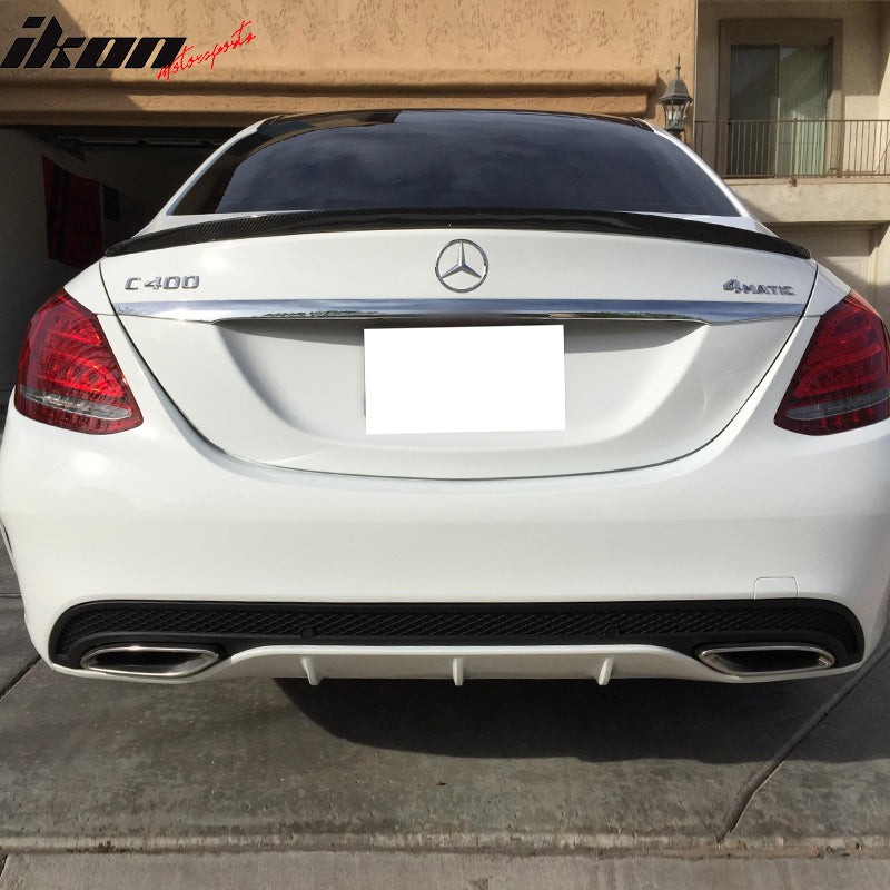 2015-2021 Benz W205 C Class Sedan AMG Style Trunk Spoiler Carbon Fiber