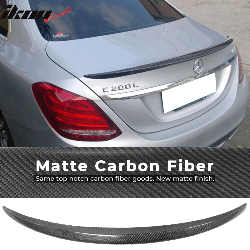 2015-2021 Benz W205 C Class Sedan AMG Style Trunk Spoiler Carbon Fiber