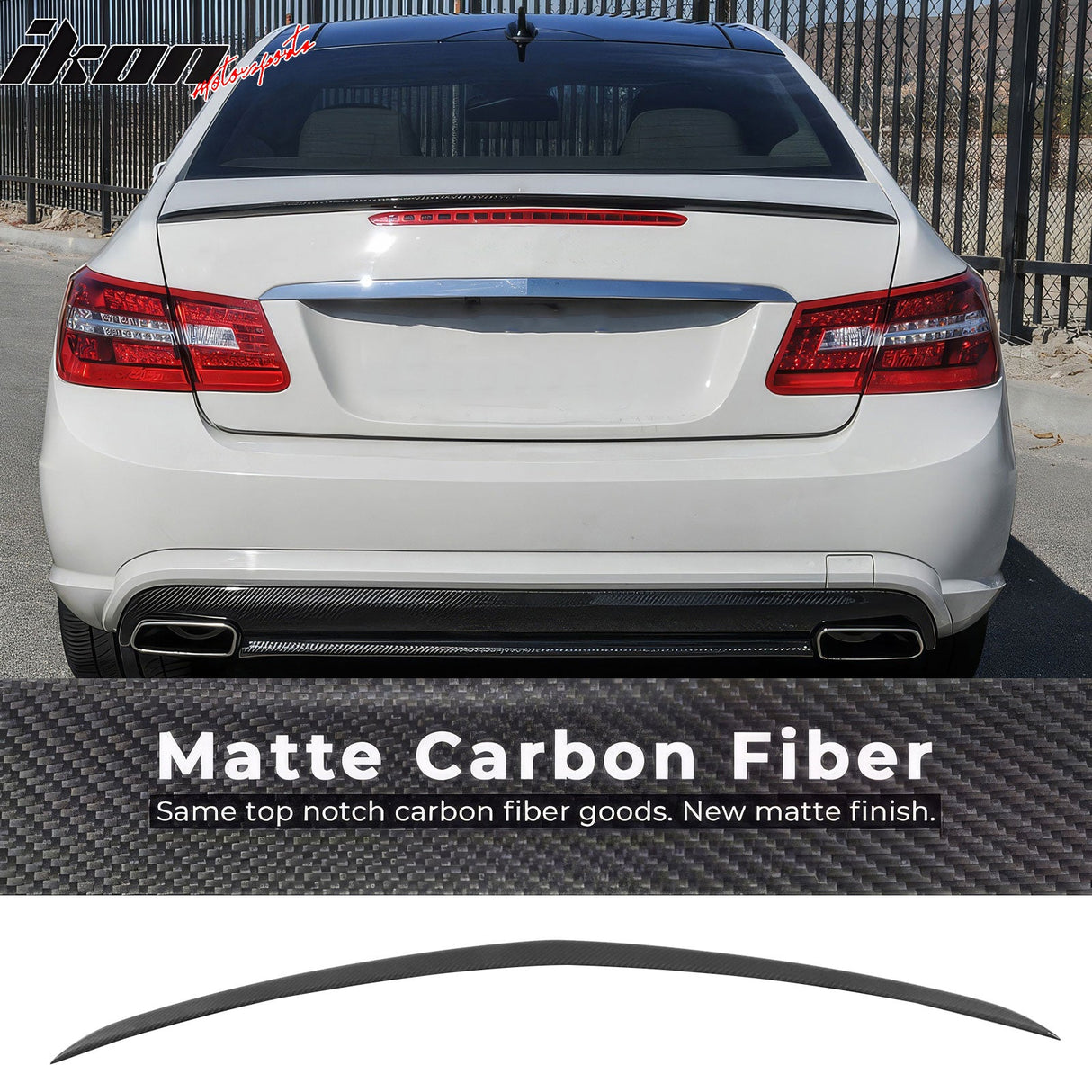 2010-2017 Mercedes Benz W207 C207 2Dr Coupe Trunk Spoiler Carbon Fiber