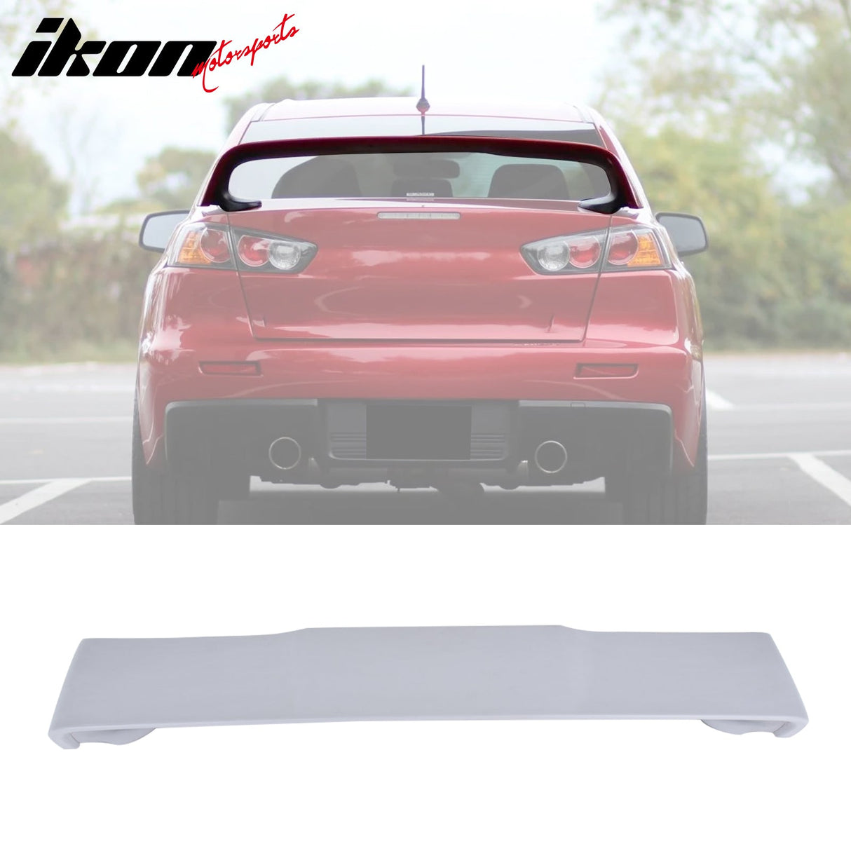 2008-2017 Mitsubishi Lancer Japan Style Unpainted Gray Trunk Spoiler