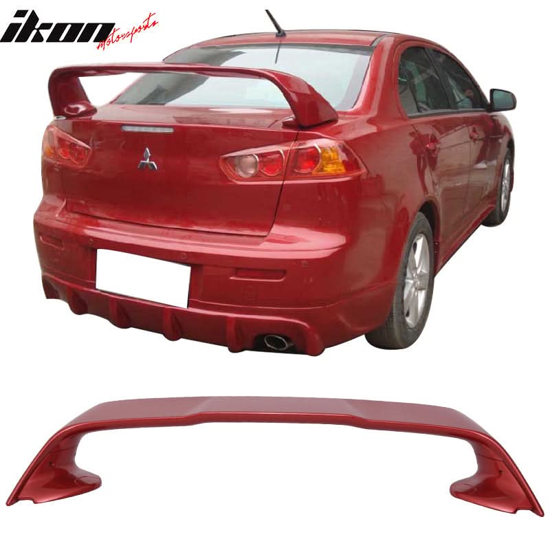 2008-2017 Mitsubishi Lancer Evolution 10 X Trunk Spoiler Wing Lip ABS