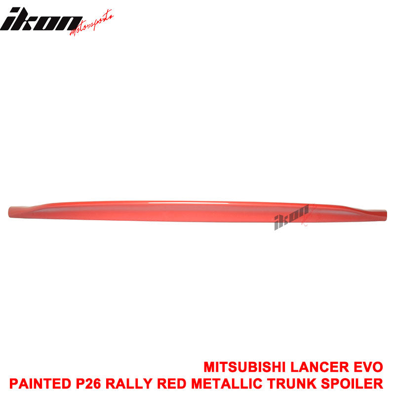 2008-17 Mitsubishi Lancer EVO RS Rally Red Metallic Rear Spoiler Wing