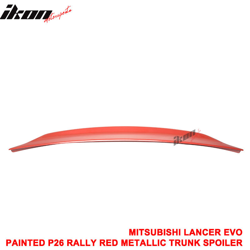 2008-17 Mitsubishi Lancer EVO RS Rally Red Metallic Rear Spoiler Wing
