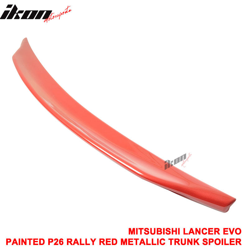 2008-17 Mitsubishi Lancer EVO RS Rally Red Metallic Rear Spoiler Wing