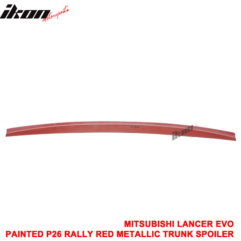 2008-17 Mitsubishi Lancer EVO RS Rally Red Metallic Rear Spoiler Wing
