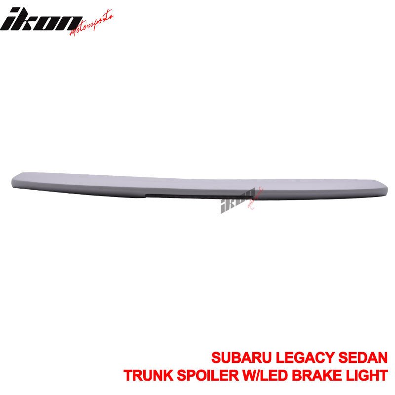 10-14 Subaru Legacy Sedan Black Rear Spoiler Wing LED Brake Light FRP