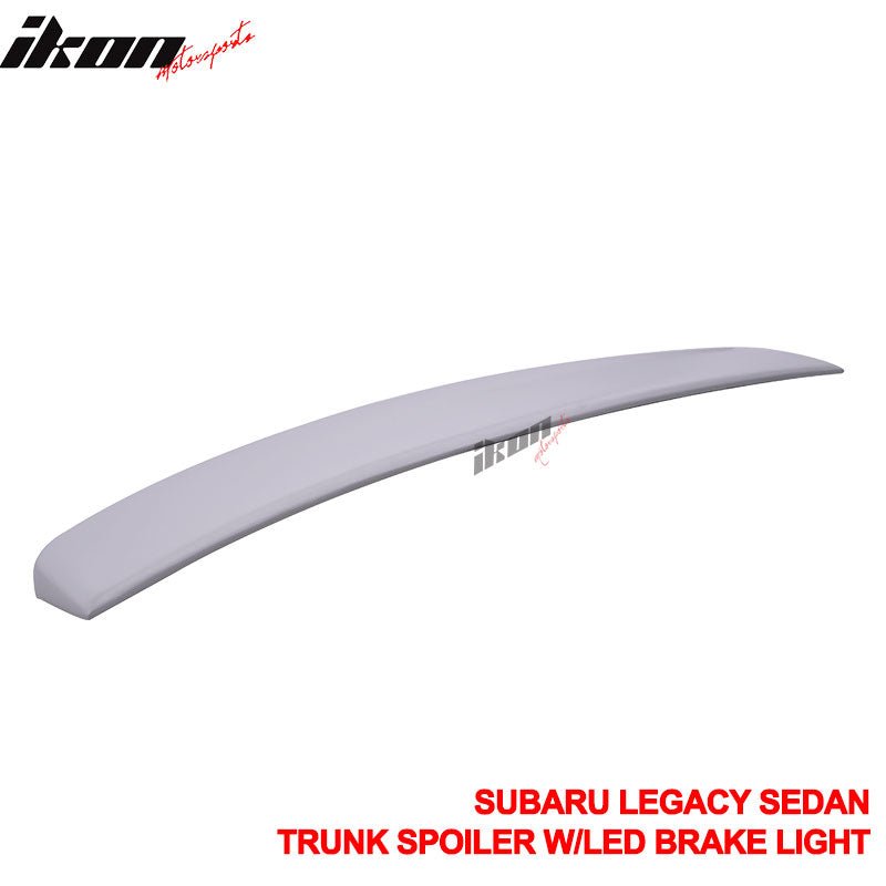 10-14 Subaru Legacy Sedan Black Rear Spoiler Wing LED Brake Light FRP