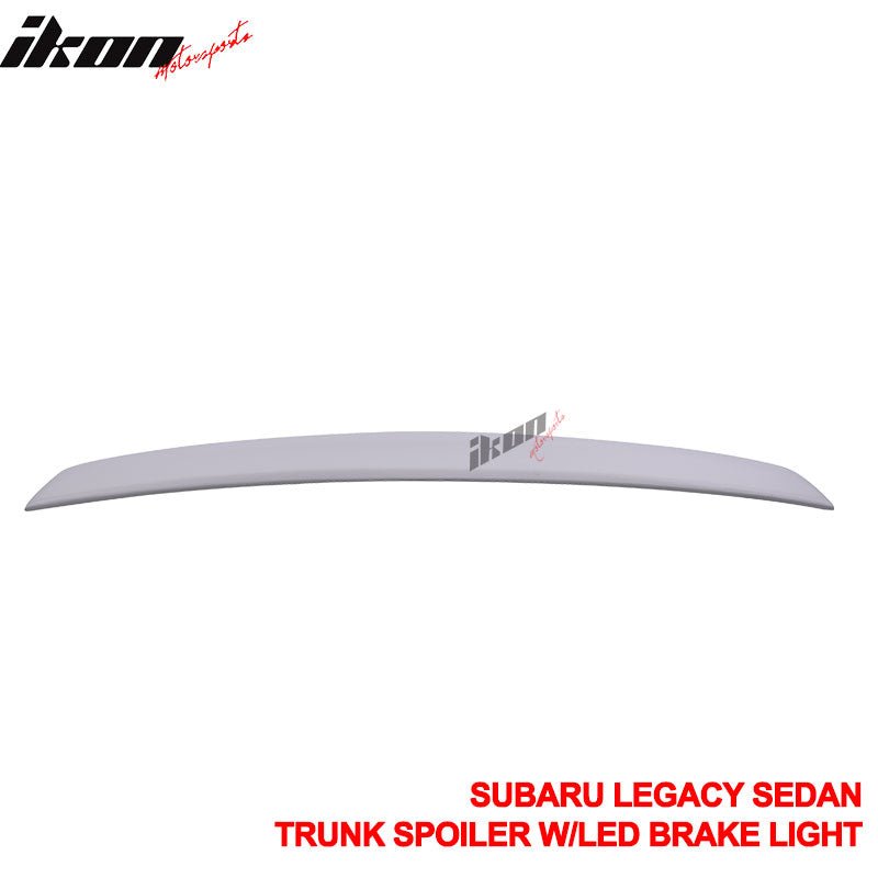 10-14 Subaru Legacy Sedan Black Rear Spoiler Wing LED Brake Light FRP