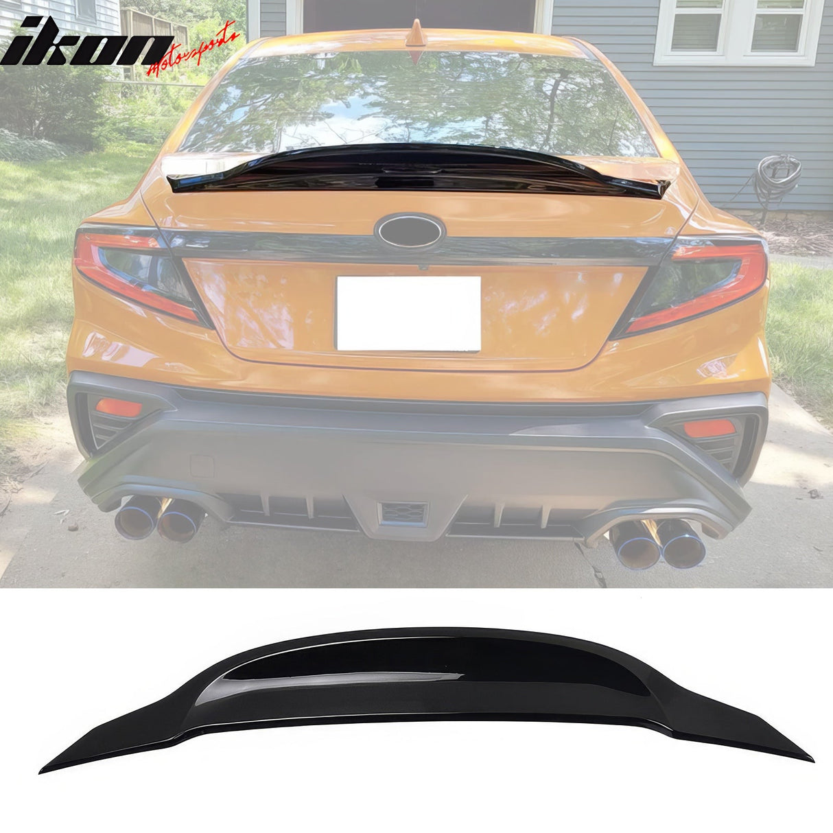 2022-2025 Subaru WRX R Style Gloss Black Rear Trunk Spoiler ABS
