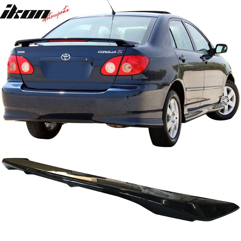 2003-08Â Toyota Corolla OE Gloss Black Rear Spoiler Wing & Brake Light