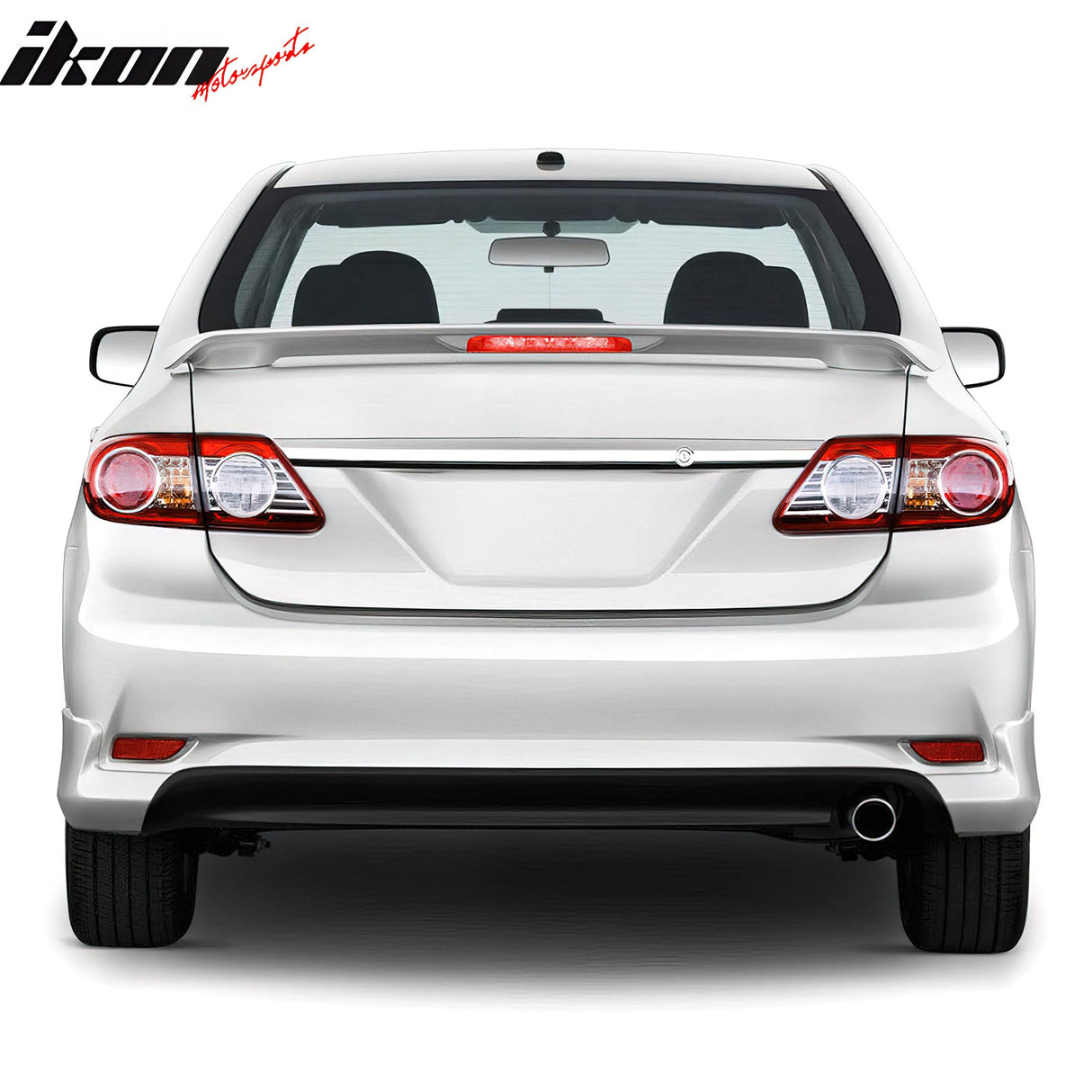 2009-2013 Toyota Corolla Painted #1H6 White Trunk Spoiler W/ LED Light