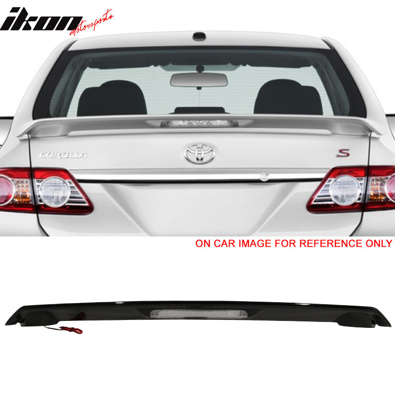 2009-2013 Toyota Corolla Trunk Spoiler W/LED Brake Light OE Style ABS