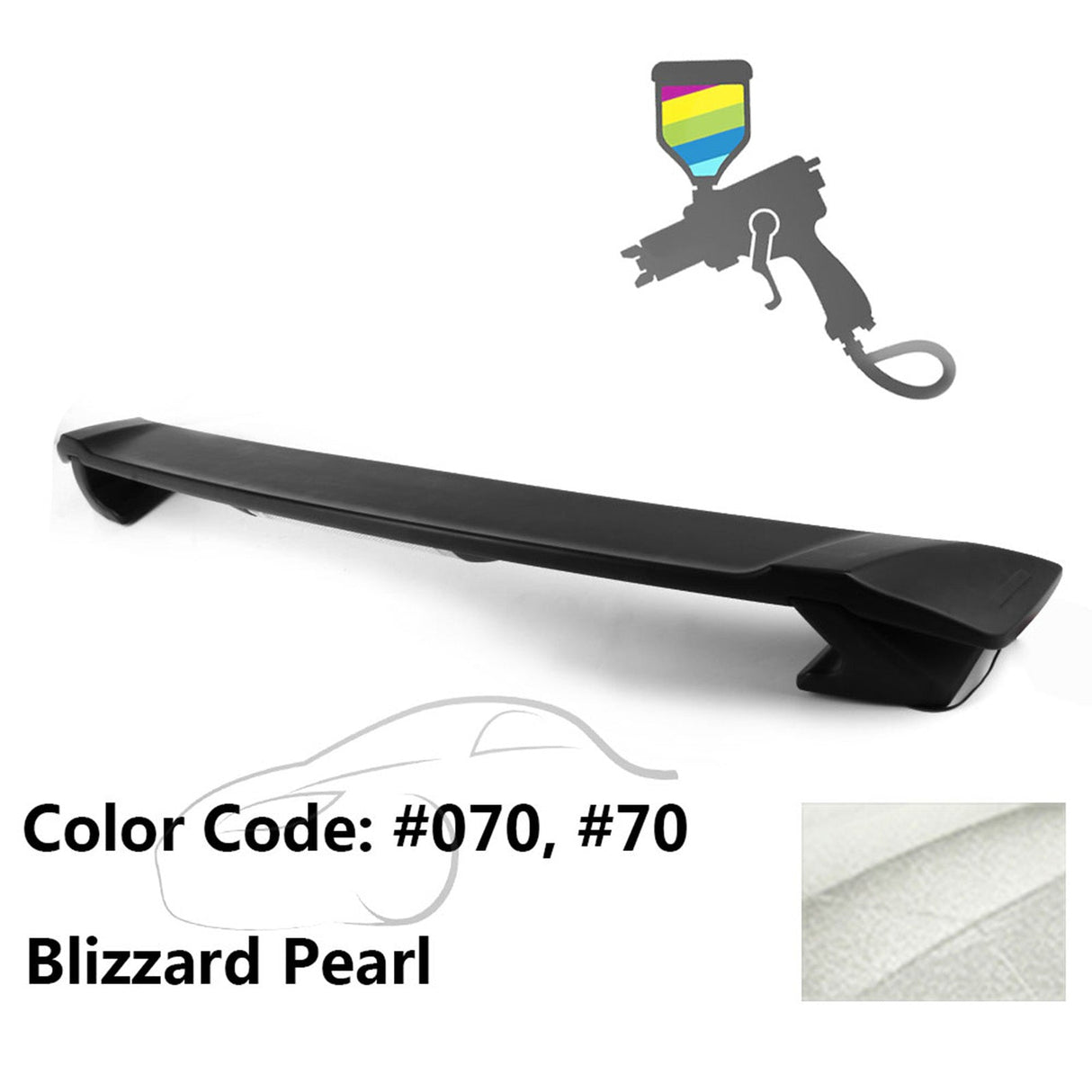 2009-2013 Corolla Sedan Sportivo Trunk Spoiler & LED Brake Light ABS