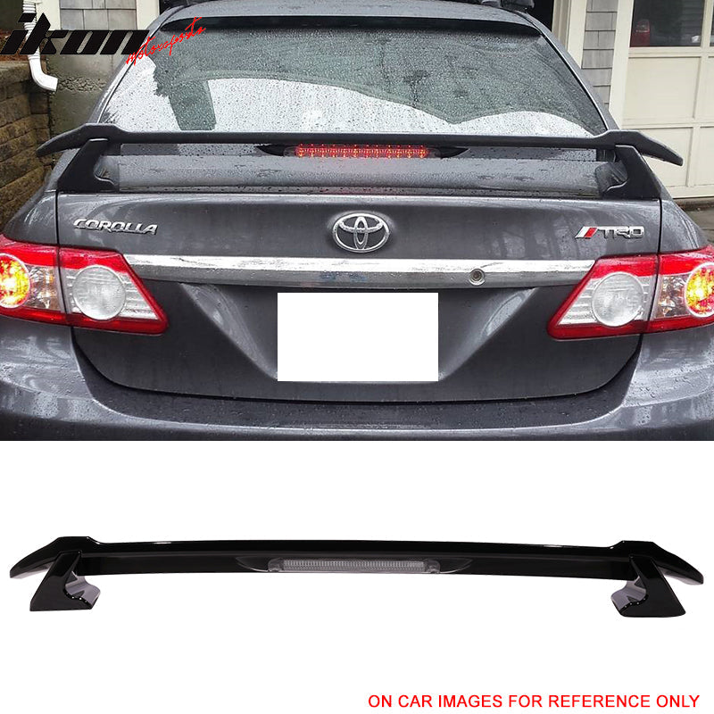 2009-2013 Corolla Sedan Sportivo Trunk Spoiler & LED Brake Light ABS
