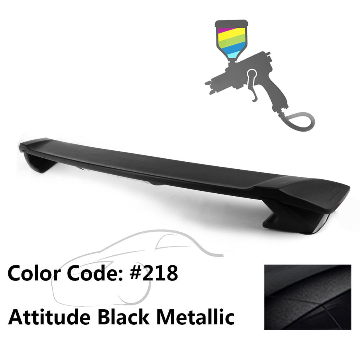 2009-2013 Corolla Sedan Sportivo Trunk Spoiler & LED Brake Light ABS